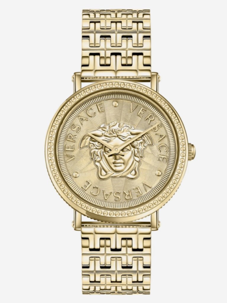 Versace Womens Gold 37mm Bracelet Fashion Watch